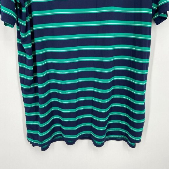 RLX Ralph Lauren Polo Shirt Men's Size XL Blue/Green Striped Golf Short Sleeve - Picture 7 of 7